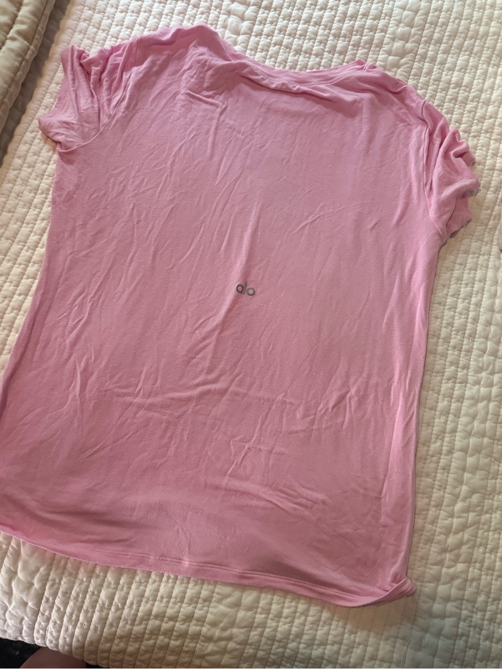 ALO Yoga Light Pink Short Sleeve Tee